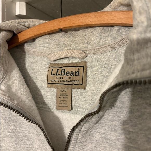 L.L. Bean Gray Full-Zip Sweatshirt - Picture 2 of 4